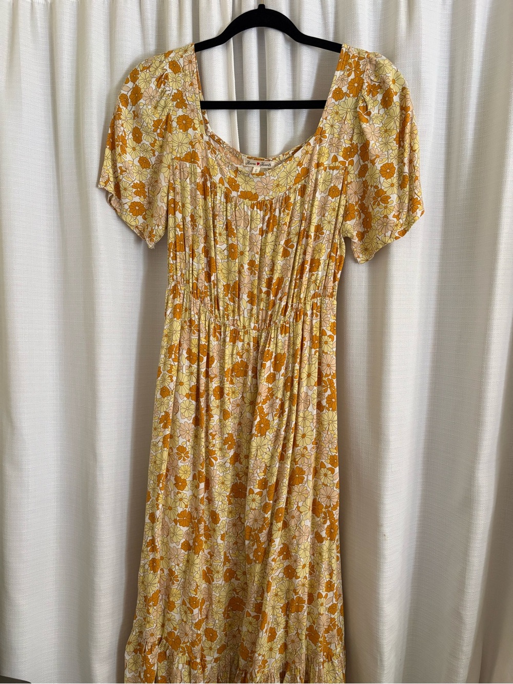 Floral Square Neck Maxi Dress